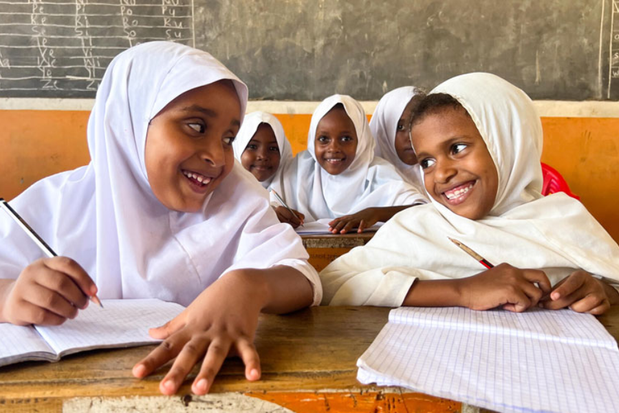 girls in a classroom